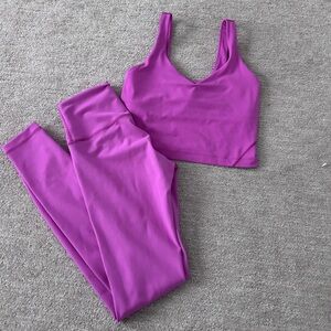 lululemon athletica Purple Leggings and Top Set
